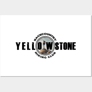 BACKCOUNTRY HIKING CLUB Yellowstone National Park - backcountry hiking Posters and Art